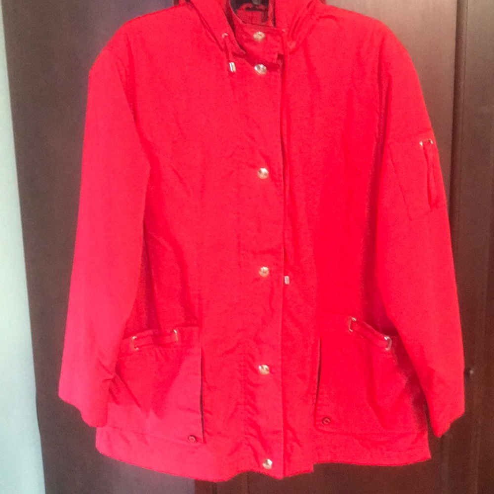 Women's Red Hooded Jacket
